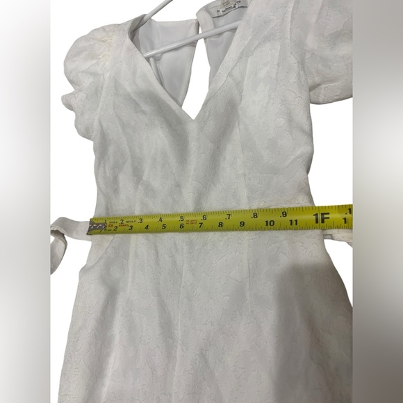 CLUB MONACO White Open Back V-neck Short Sleeve Jumpsuit Size 00 - Picture 15 of 16